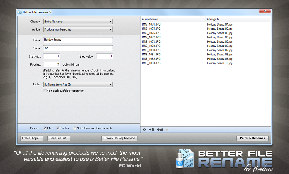 Better File Rename - Powerful Bulk File and Photo Renamer